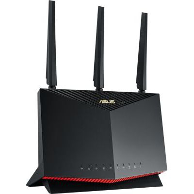 image ASUS RT-AX86U - Routeur Gaming AX5700 Wi-Fi 6, Double bande, Mode Gaming Mobile, AiProtection Pro gratuit à vie, AiMesh, Port 2.5G, Port Gaming, Adaptive QoQ et redirection de port