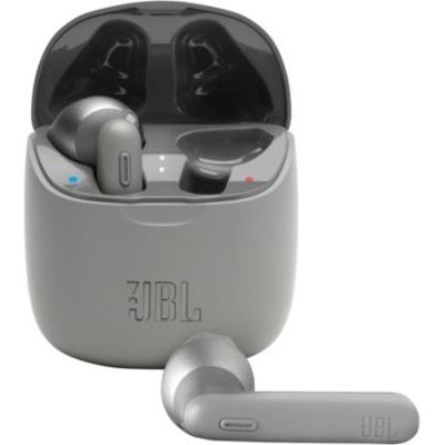 image JBL TUNE 225TWS – Écouteurs intra-auriculaires véritablement sans fil – Bluetooth – Autonomie jusqu'à 25 heures – Étui de recharge pratique et élégant – Couleur : gris