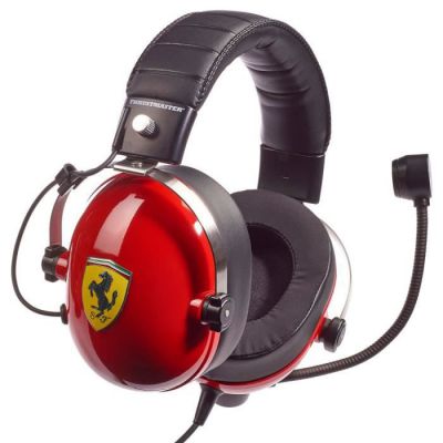image Thrustmaster T-Racing Scuderia Ferrari Edition Gaming Heaset casque gaming multiplateforme compatible PC / PS4 / Xbox One