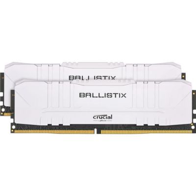 image BALLISTIX - Mémoire PC RAM - 16Go (2x8Go) - 3000MHz - DDR4 - CAS 15 - Blanche (BL2K8G30C15U4W)