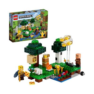 LEGO 21165 Minecraft le Village des Abeilles Set de Construction avec Figurines d'Apiculteur et de Mouton, Jouets 8+ pour Garçons et Filles