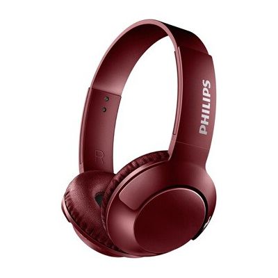 image Philips SHB3075RD/00 Bass+ Casque Bluetooth on-Ear avec Microphone (12 Heures de Batterie, Son Satellite, Basses puissantes) Rouge