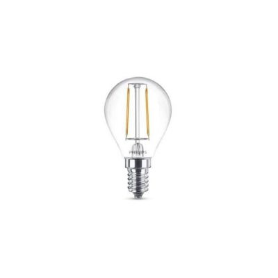 image Philips ampoule LED Sphérique Filament E14 2W Equivalent 25W Claire Blanc chaud