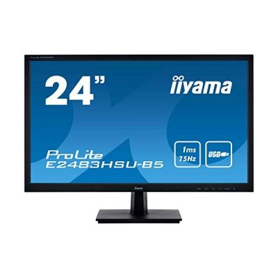 Iiyama Prolite E2483HSU-B5 Ecran LED 23,8" TN Full HD 1 ms VGA/DP/HDMI Hub USB Multimedia Noir