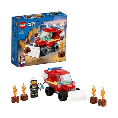 image LEGO 60279 City Le Camion des Pompiers Jouet avec Un Pompier Miniature, pour Garçons Filles de 5 Ans et Plus, Idée Cadeau