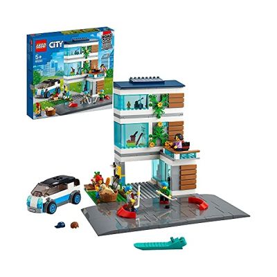 image LEGO 60291 City la Maison Familiale avec Plaques Route, 4 Minifigures, Jouet Filles et Garçons +5 Ans