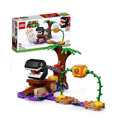 LEGO 71381 Super Mario Ensemble d’Extension La Rencontre de Chomp dans la Jungle Set d'extension avec Figurine de Bramball