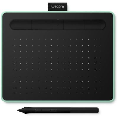 image Wacom Intuos S Bluetooth Pistache -  Tablette graphique sans fil avec stylet (avec 3 logiciels créatifs)