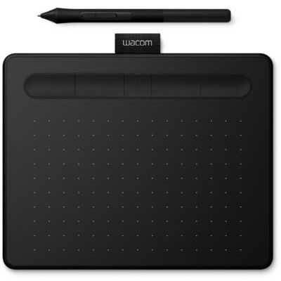 image Wacom Intuos S Bluetooth - Tablette graphique sans fil à stylet - Noir (avec 2 logiciels créatifs)
