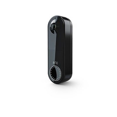image Arlo Vidéo Doorbell Sans fils Noire (caméra HD 1080p HD, audio bidirectionnel, détection de paquet, de mouvement et alertes, sirène intégrée, vision nocturne) AVD2001B