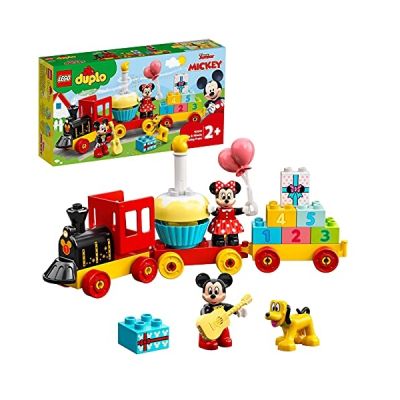 LEGO Duplo Disney Le Train d’Anniversaire de Mickey et Minnie 10941 | Jouet pour fille ou garçon dès 2 ans, jouet train éducatif en bas âge, briques de chiffres, cadeau d’anniversaire, 22 pièces