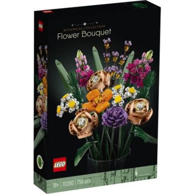 image Bundle of Lego 10280 Icons Bouquet de Fleurs: Set de Fleurs Artificielles à Construire+ LEGO 10313 Icons Bouquet de Fleurs Sauvages, Plantes Artificielles avec Coquelicots et Lavande