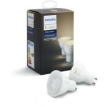 image produit Philips Hue Pack de 2 ampoules connectées White ambiance GU10 - Fonctionne avec Alexa
