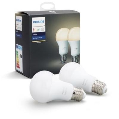 image Philips Hue Ampoules Connectées Blanc E27 - Fonctionne avec Amazon Alexa, Apple Homekit et Google Assistant, Lot de 2