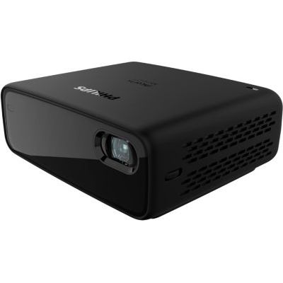 image Philips PicoPix Micro 2TV, picoprojecteur, Android TV, LED DLP, 5 h d’autonomie de Batterie, HDMI, USB-C