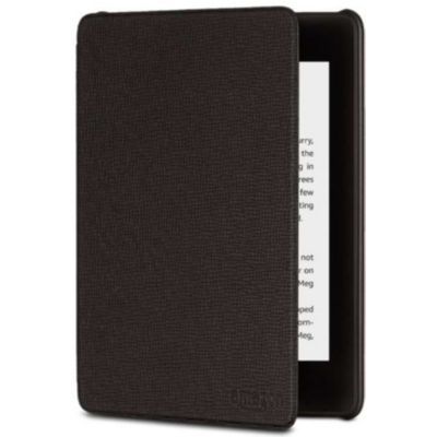 image Étui Amazon en cuir pour Kindle Paperwhite (10ème génération - modèle 2018), Noir