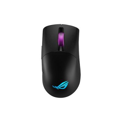image ASUS ROG Keris Wireless FPS Gaming Mouse, 3 Mode Connection - 2.4 GHz / Bluetooth / Wired USB, 16,000 DPI Optical Sensor, 7 Programmable Buttons, RGB, Ergonomic, PBT Keys, Swappable Switches, Black