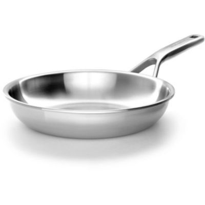 KitchenAid MultiPly 3PLY Poêle à frire de 24 cm en Acier Inoxydable Sans PFAS, Triply, Multiclad, Induction, Va au four jusqu'à 220°C, Va au lave-vaisselle, Argent
