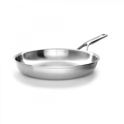KitchenAid MultiPly Poêle 28 cm, inox 3 couches, induction | Inox 3 couches, cœur en aluminium, bord verseur, induction, four 220 °C, lave-vaisselle