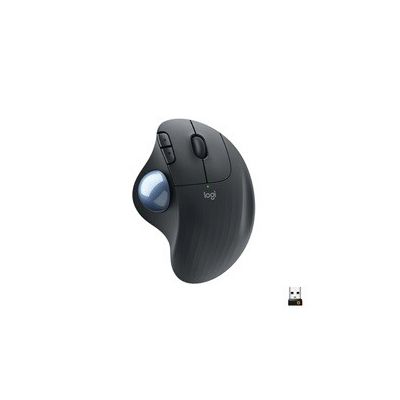 image Logitech Souris sans fil ERGO M575 avec trackball, commande facile avec le pouce, lecture précise et fluide, commodité ergonomique, Windows/Mac, Bluetooth, USB - Graphite