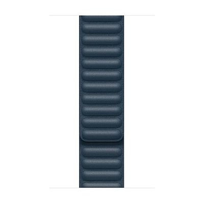 image Apple Watch Bracelet à maillons Cuir Bleu Baltique (44 mm) - Large