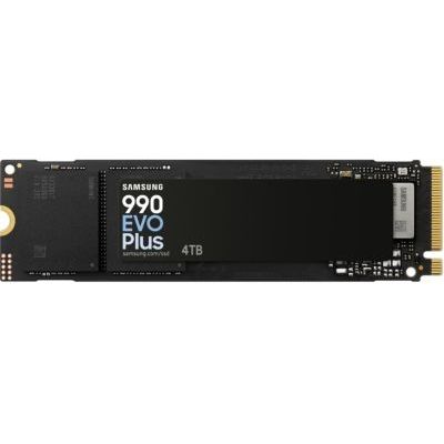 image Samsung SSD Interne 990 EVO Plus, NVMe 2.0 PCIe 4.0 x 4 / 5.0x2, 4 To, Vitesse de lecture jusqu'à 7250 Mo/s, Idéal pour le gaming et la bureautique, MZ-V9S4T0BW