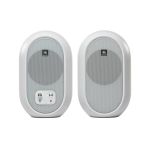 image produit JBL 1 Series 104 Compact Powered Desktop Reference Monitors Bluetooth Version - White (sold as pair)