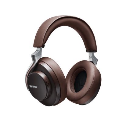 image Shure AONIC 50 Citchhones D'Annulation du Bruit sans Fil, Son de Qualité Studio Premium, Bluetooth 5, sur L'Oreille, 20 Heures de Vie de la Batterie - Brown