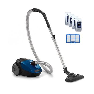 image Philips FC8245/09 Aspirateur avec Sac PowerGo, 750W, Capacité de Poussière 3L, Suceur Plat Intégré, Bleu