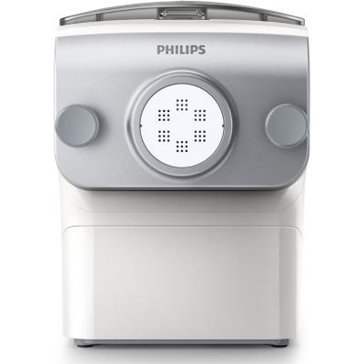 image Philips HR2375/00 Machine à pâtes automatique, 4 disques de forme, Argent et Blanc