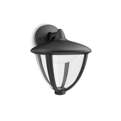 image Philips Luminaire Extérieur Lanterne Murale descendante Robin Noire LED Intégrée 1x45W 230V
