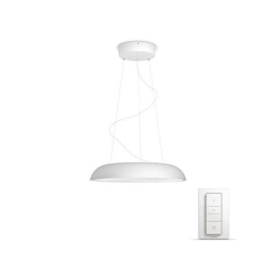 image Philips Hue White Ambiance Amaze Suspension Blanche 39 W [Interrupteur avec Variateur Inclus], Lampe Connectée - Lumière Led Blanche Naturelle - Compatible avec Apple Homekit - Fonctionne avec Alexa