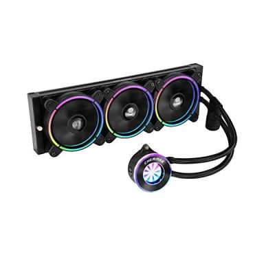 image ENERMAX LiqFusion 360 Refroidisseur Liquide pour Processeur Intel/AMD RGB Adressable - Kit Watercooling AIO Noir – Waterblock indicateur de flux débit-mètre - 3 Ventilateurs T.B. RGB