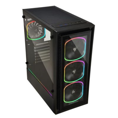 image ENERMAX StarryFort SF30 boitier PC Gaming ATX, Verre trempé, mid tower, Noir
