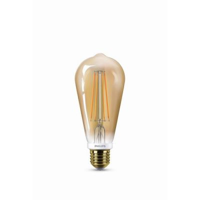 image Philips ampoule LED Standard Edison Vintage Filament E27 8W Equivalent 50W Claire Ambrée Blanc chaud Compatible Variateur