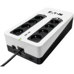 image produit Eaton Onduleur Parafoudre 3S 850 FR - Off-Line UPS - Alimentation sans Interruption - Puissance 850VA (8 Prises FR, Silencieux, 2 Ports de Charge USB Type-A) - Interface USB - Noir&Blanc (3S850F)