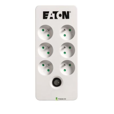 image Eaton Multiprise/Parafoudre - Eaton Protection Box 6 FR - PB6F - 6 prises FR - Blanc & Noir