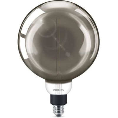 image Philips ampoule LED Giant Globe Modern Filament Smoky E27 65W Equivalent 25W Ambrée Blanc froid Compatible Variateur