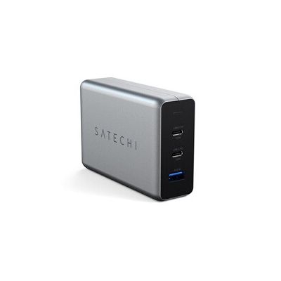 image Satechi 100W USB C Chargeur GaN compact -Technologie GaN puissante -Compatible avec MacBook Pro/Air M2 2022, MacBook Pro M1 2021, iPad Air M1 2022, iPad Pro M1 2021,iPhone 14 ProMax /14 Pro/14/14 Plus