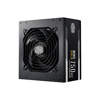 Cooler Master MWE 750 Gold V2 Allimentation PC modulaire (prise EU), 80 Plus Gold, 750W, cablage plat, ventilateur 120mm HDB, seuil de temperature 50˚C - garantie 5 ans