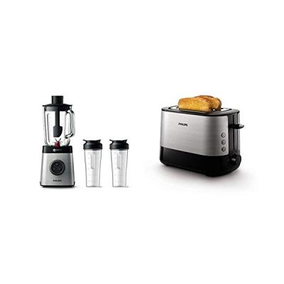 image Philips HR3655/00 Blender Avance Collection 1400 W, Bol en Verre, 2 gourdes , Technologie ProBlend 3Dc