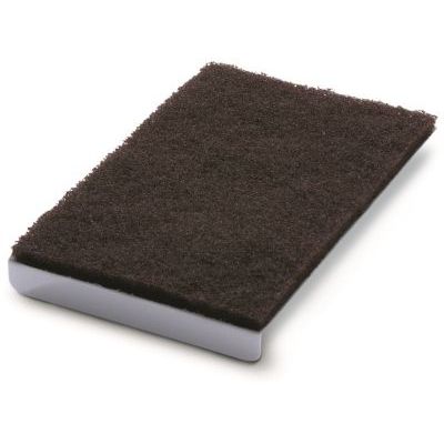 image Tapis pour Nettoyer la Semelle du Fer, 2.5cm x 12.5cm x 21cm, Tapis Nettoyant en Acier et Scotch Brite, Elimine les Résidus, Convient à tous les Fers à Repasser Laurastar