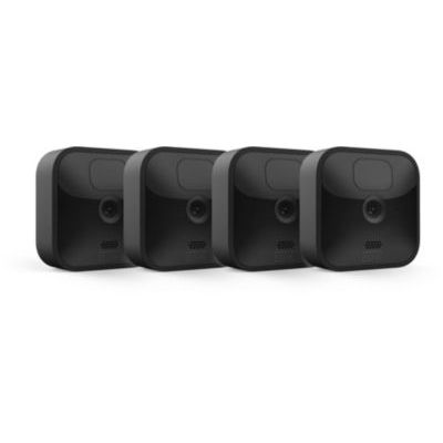 image Blink Outdoor, Caméra de surveillance HD sans fil + Echo Show 5 (2e génération, modèle 2021) | Bleu | Kit 4 caméras