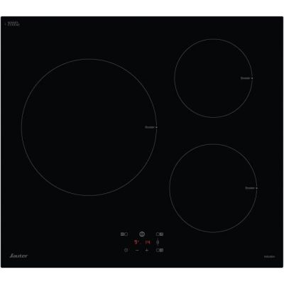 image SAUTER SI934B - Table de cuisson induction - 3 foyers  - 8300W - L60 cm - Noir