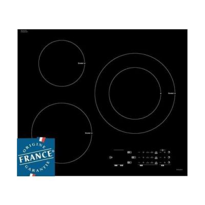 image SAUTER SPI6300 Plaque de cuisson induction - 3 zones - 7200 W - L 60 x P 52 cm - Revêtement verre - Noir