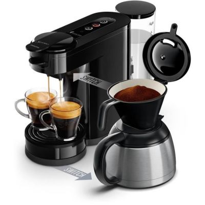 image Philips HD6592/61 Machine à café SENSEO Switch 2 en 1 Noir (machine à dosettes + machine à café filtre)