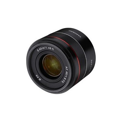image Samyang AF Objectif AF 45 mm F1.8 Sony FE – Objectif Plein Format pour appareils Photo Sony Alpha sans Miroir (FE- et E-Baïonnett) avec capteur APS-C, Filetage Filtre 49 mm, Petit et Premium
