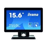 image produit iiyama Prolite T1633MC-B1 - Écran LED - 15.6" - écran Tactile - 1366 x 768 - TN - 300 CD/m² - 500:1-8 ms - HDMI, VGA, DisplayPort - Noir, Mat - livrable en France