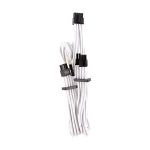 image produit Cbles PCIe (connecteur double) type 4 Gen 4 à gainage individuel CORSAIR Premium – blancs - livrable en France