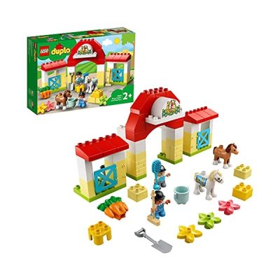 LEGO 10951 DUPLO Town L’écurie et Soins de Poneys Jouet avec Figurines